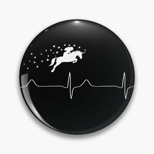 Item preview, My heart beats for unicorn riding (white for dark background) designed and sold by Jeeb-Arts.
