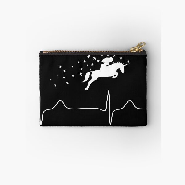 Item preview, My heart beats for unicorn riding (white for dark background) designed and sold by Jeeb-Arts.