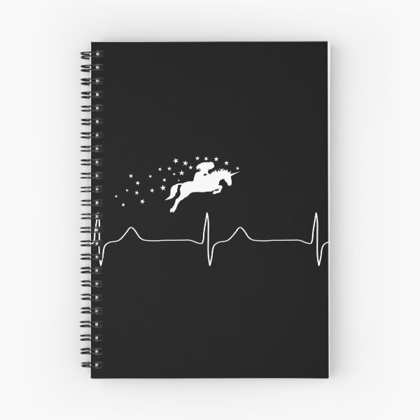 Item preview, My heart beats for unicorn riding (white for dark background) designed and sold by Jeeb-Arts.