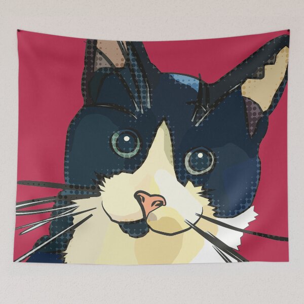 Item preview, Tuxedo Cat Face by BeeFoxTree designed and sold by BeeFoxTree.