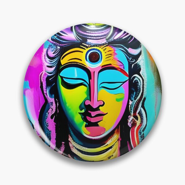 Item preview, Colorful watercolor portrait of Lord Shiva - Hindu culture designed and sold by Dalive.