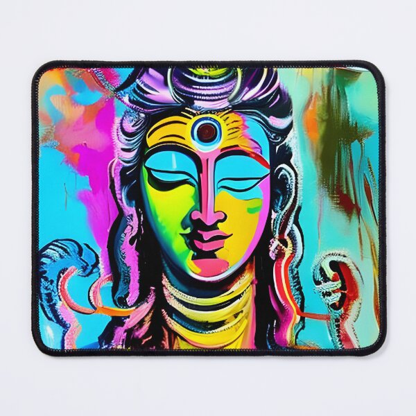 Item preview, Colorful watercolor portrait of Lord Shiva - Hindu culture designed and sold by Dalive.
