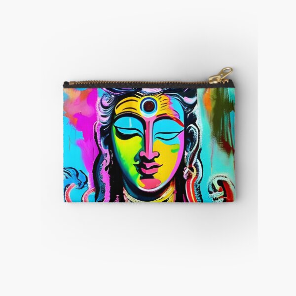 Item preview, Colorido retrato de acuarela de Lord Shiva - cultura hindú designed and sold by Dalive.