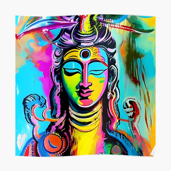 lord shiva poster colour painting