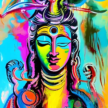 Lord Shiva painting Square Art Prints| Buy High-Quality Posters and Framed  Posters Online - All in One Place – PosterGully