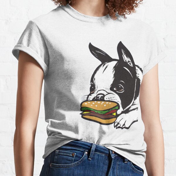 Boston Terrier Cheeseburger Classic T-Shirt