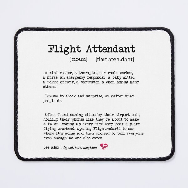 Item preview, Flight Attendant Definition - Funny Cabin Crew - Aviation Lover - white designed and sold by Ikaroots.