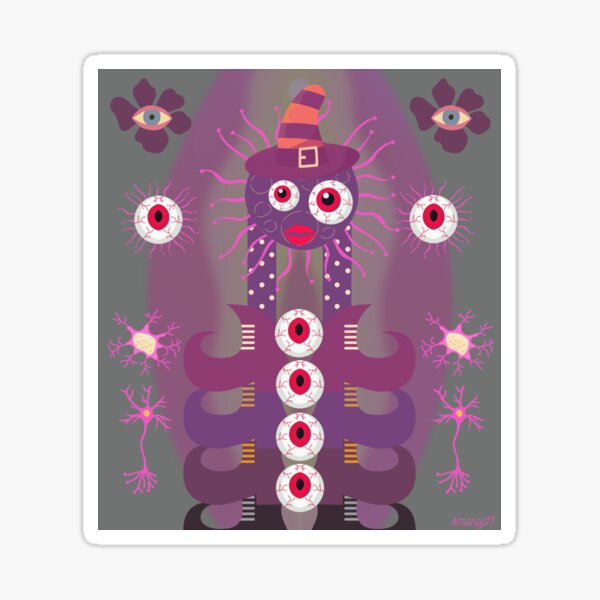 Item preview, Funny Monsters with many eyes designed and sold by myabstractart _RB.