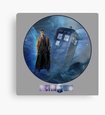 Dr. Who and TARDIS Canvas Print