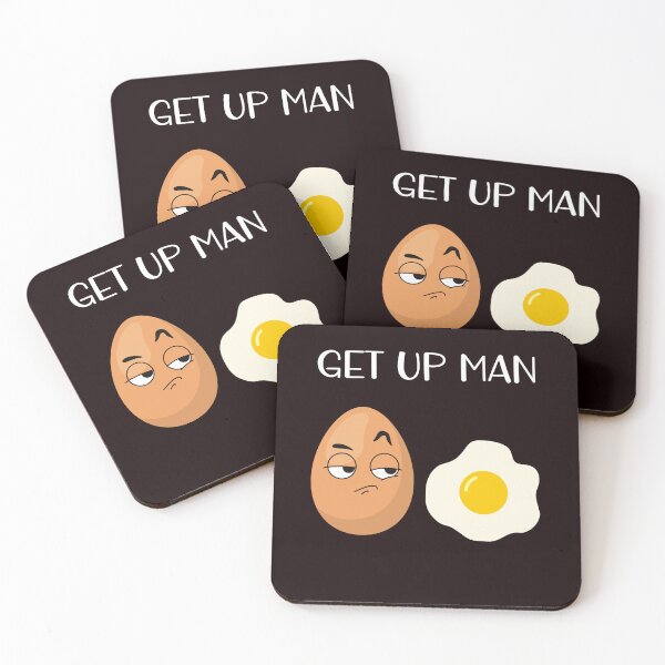 Item preview, Get up man, funny eggs for breakfast, egg food designed and sold by ijustwannaplay.