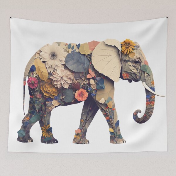 Item preview, Elefant in flowers designed and sold by Maryberry96.
