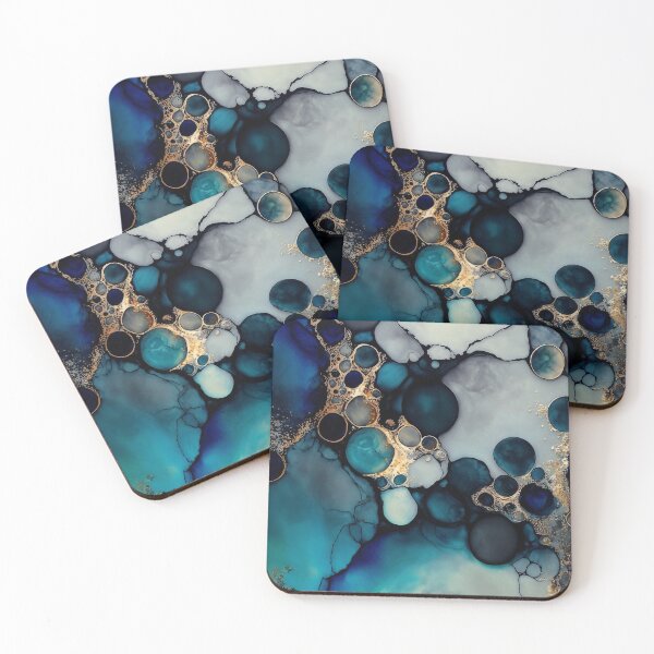 Item preview, Blue Temptation  - Abstract Alcohol Ink Resin Art designed and sold by inkvestor.