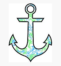 Tie Dye Cute Anchor Photographic Print