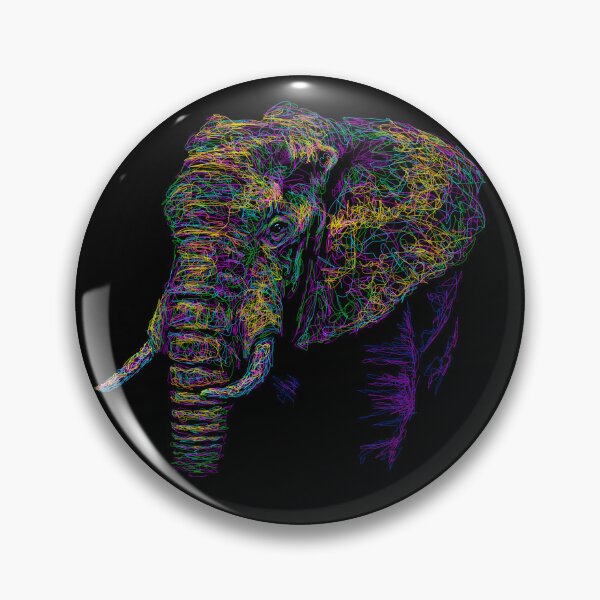 Item preview, Abstract neon colored elephant designed and sold by Bcolors.