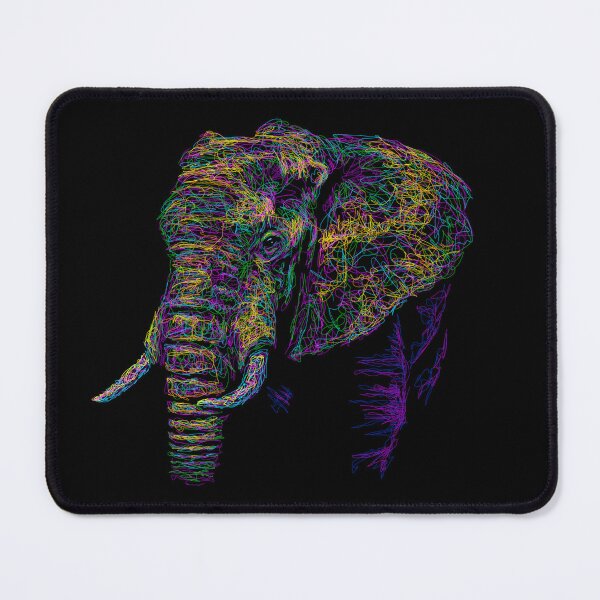 Item preview, Abstract neon colored elephant designed and sold by Bcolors.