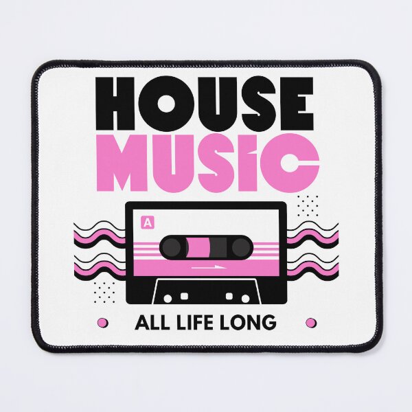 Item preview, HOUSE MUSIC  - Cassette (Pink/Black)  designed and sold by Discothreadz.