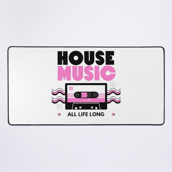 Item preview, HOUSE MUSIC  - Cassette (Pink/Black)  designed and sold by Discothreadz.