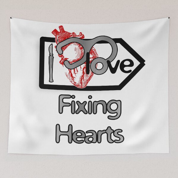 Item preview, 'I Love Fixing Hearts' Cardiology Design - Composition for T-shirts, mugs, phone cases and other accessories designed and sold by Ridiculam Toga.