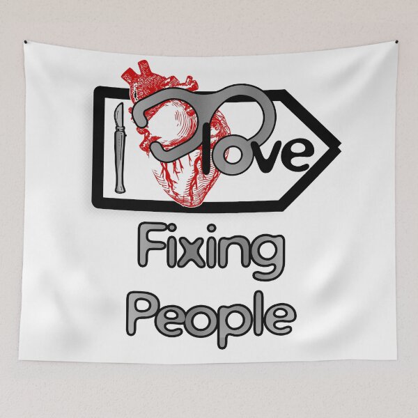 Item preview, 'I Love Fixing People' Cardiology Design - Composition for T-shirts, mugs, phone cases and other accessories designed and sold by Ridiculam Toga.