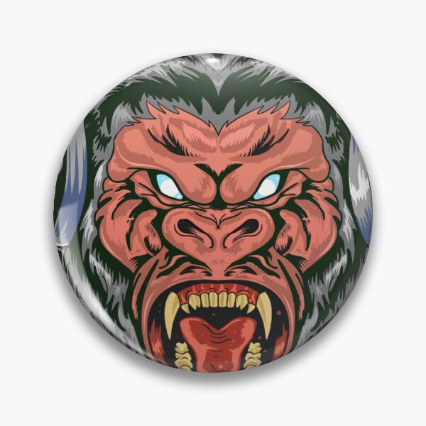 Item preview, Wild Beast scary Gorilla face theme party design for celebrants designed and sold by AssamFT.