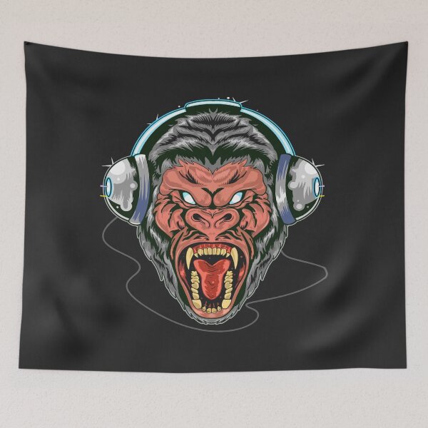 Item preview, Wild Beast scary Gorilla face theme party design for celebrants designed and sold by AssamFT.