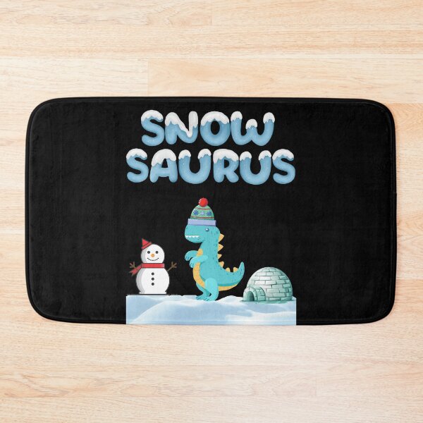 Item preview, Snow Dinosaur size comparison snowman and iglu snow lover   designed and sold by Artstastic.