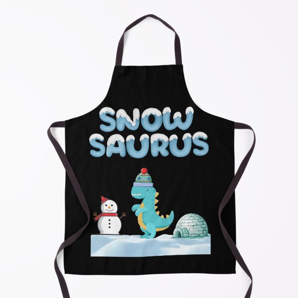 Item preview, Snow Dinosaur size comparison snowman and iglu snow lover designed and sold by Artstastic.
