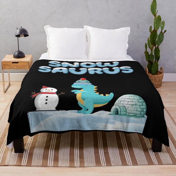 Item preview, Snow Dinosaur size comparison snowman and iglu snow lover   designed and sold by Artstastic.