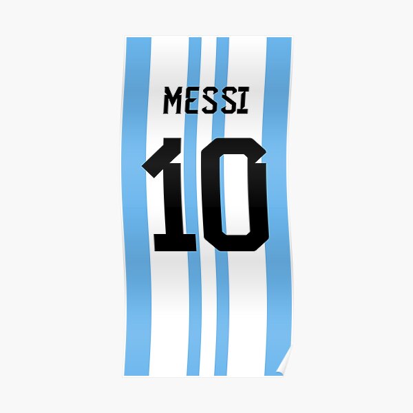 LEGO IDEAS - Argentina's Messi No. 10 Jersey Poster in Frame