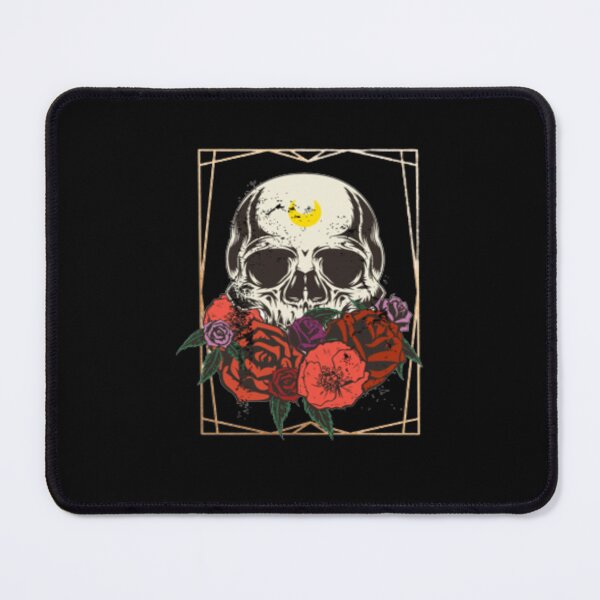 Item preview, Skull of a witch with flowers of roses and poppies. designed and sold by gosaci.