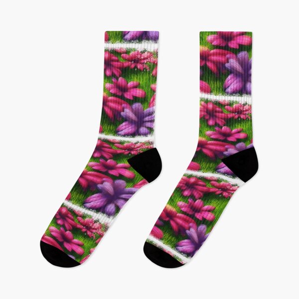 Item preview, pink and purple spring flowers designed and sold by Design_for_merch.