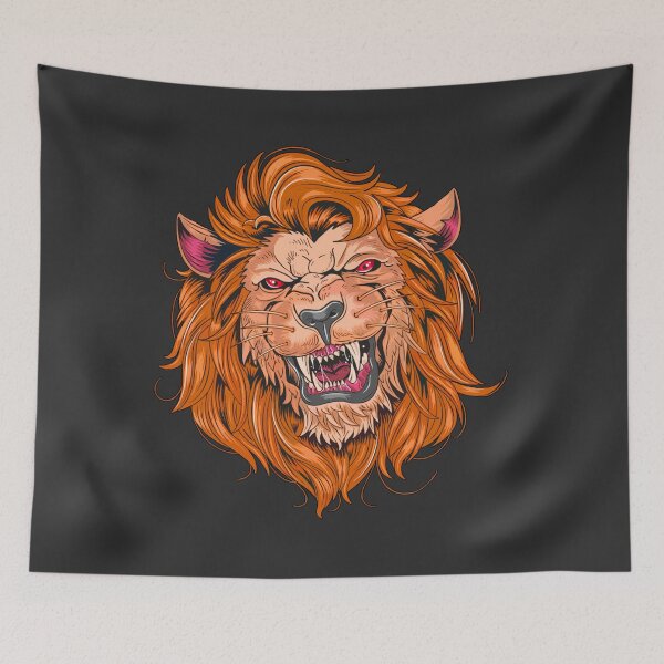 Item preview, Wild Beast scary lion face theme party design for celebrants designed and sold by AssamFT.
