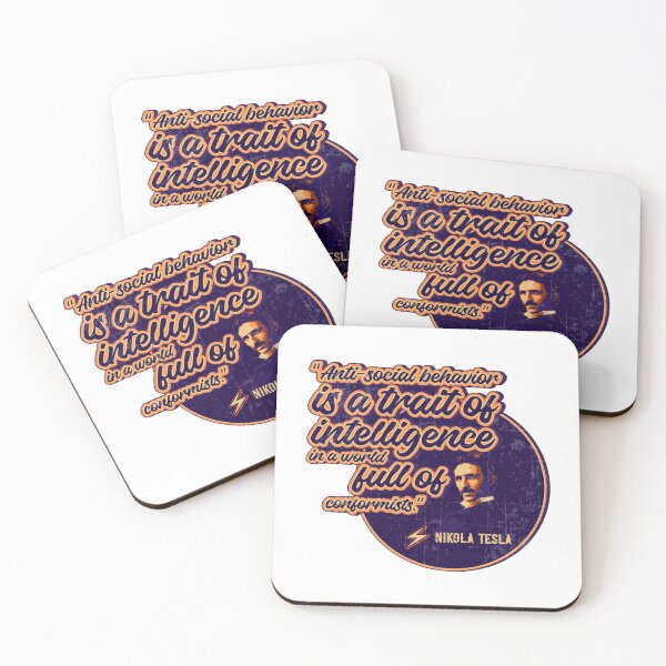 Item preview, Genius of the electricity, antisocial behavior, quotes by Nikola Tesla  designed and sold by HomeCoquette.