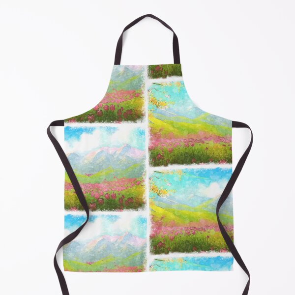 Item preview, abstract spring watercolor landscape painting designed and sold by Design_for_merch.