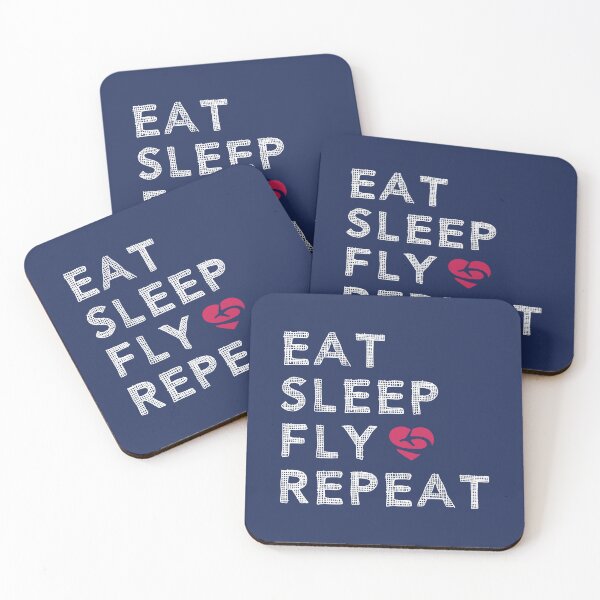 Item preview, Eat Sleep Fly Repeat - Funny Aviation Quote - Airplane Lover Slogan designed and sold by Ikaroots.