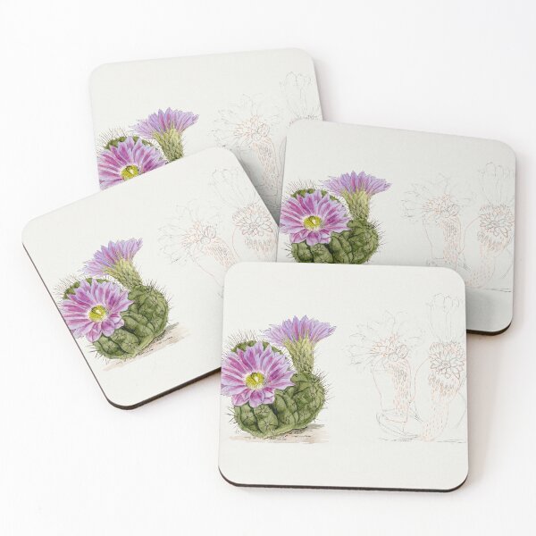 Item preview, Purple cactus vintage botanical illustration  designed and sold by EmeraldeaArt.