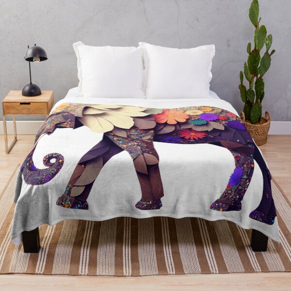 Item preview, Beautiful elefant in flowers designed and sold by Maryberry96.