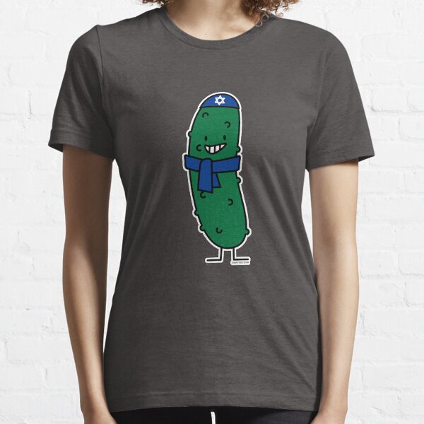 Happy Hanukkah Jewish Pickle Pickles Yarmulke Kippah Essential T-Shirt