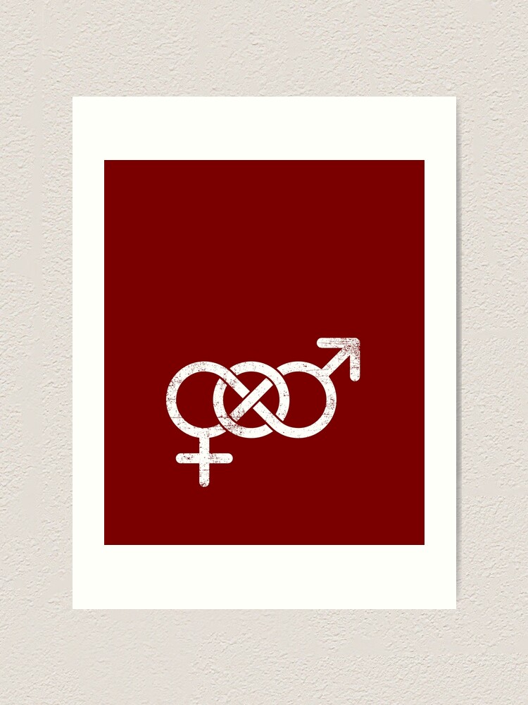 "Gender Fluid Symbol Distressed" Art Print by ClothedCircuit Redbubble