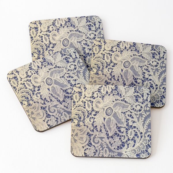 Item preview, Vintage Blue Paisley Lace Flower Pattern,Floral paisley pattern,simple paisley pattern, designed and sold by Tamas Das.