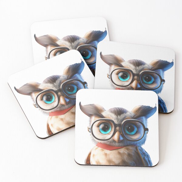Item preview, Cute owl wearing glasses designed and sold by ByNiran.