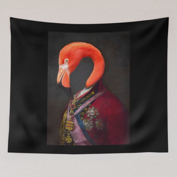 Item preview, Flamingo Vintage Portrait designed and sold by SunMayDown.
