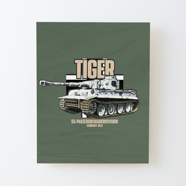 German Tiger Tank with German Flag Art Board Print for Sale by nido88