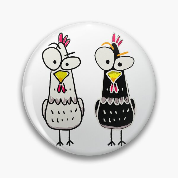 Item preview, Chicken Society: Amazed Black and White Chickens designed and sold by IdinDesignShop.
