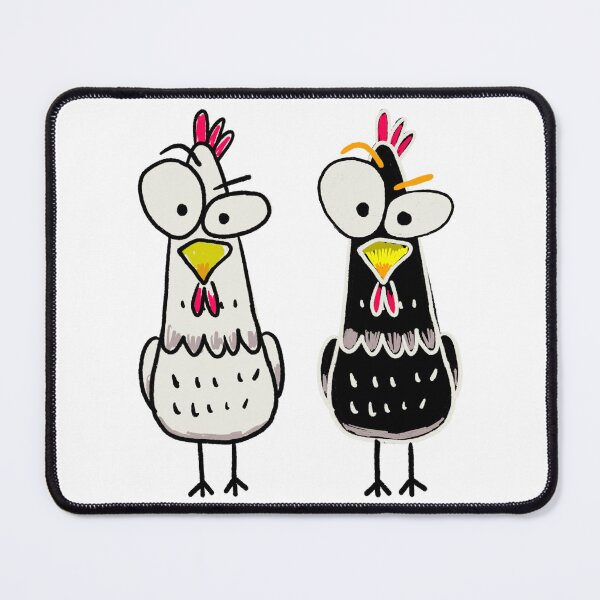 Item preview, Chicken Society: Amazed Black and White Chickens designed and sold by IdinDesignShop.