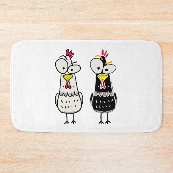 Item preview, Chicken Society: Amazed Black and White Chickens designed and sold by IdinDesignShop.