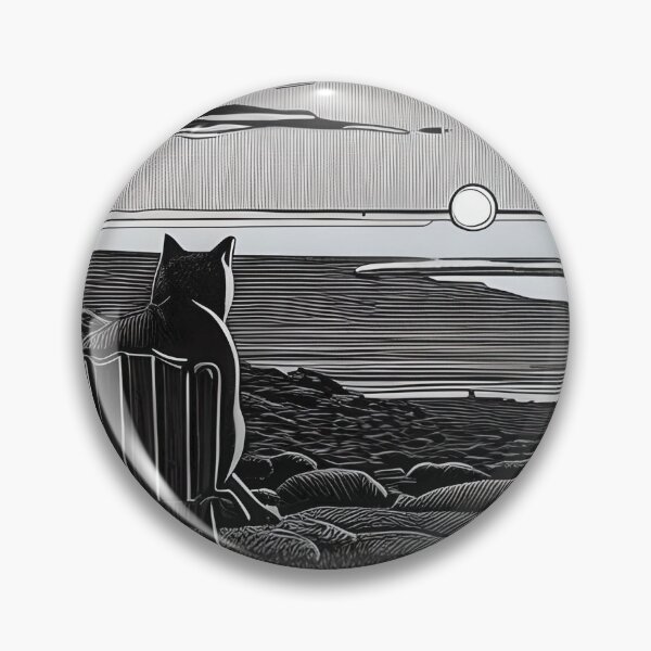 Item preview, Cat Watching Sunset Scene designed and sold by roleshop.