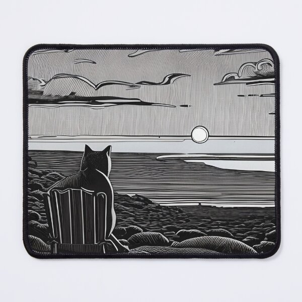 Item preview, Cat Watching Sunset Scene designed and sold by roleshop.
