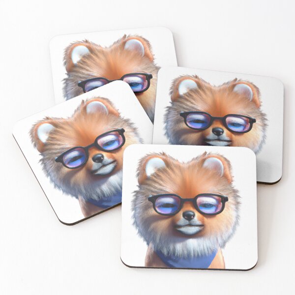 Item preview, Cute dog wearing glasses designed and sold by ByNiran.