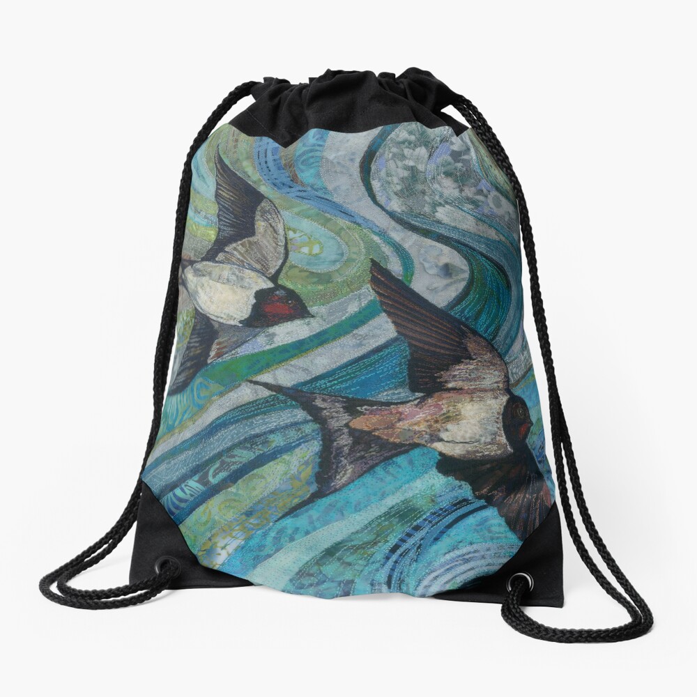 Aperçu de l'œuvre Sac à cordon créée et vendue par RWTextileArt.